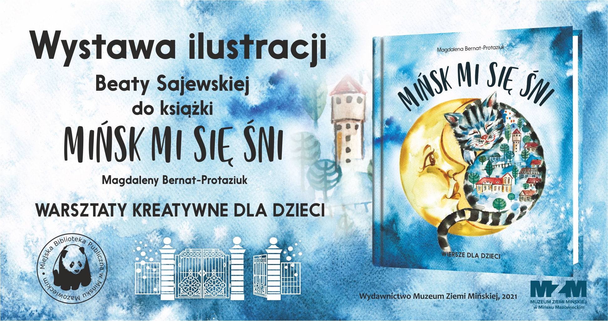 Wystawa ilustracji Beaty Sajewskiej do książki „Mińsk mi się śni” w MBP